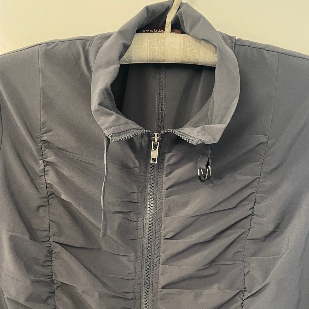 Wearables Elegant Dark Gray Bomber Jacket/Travel Wear - Picture 3 of 11